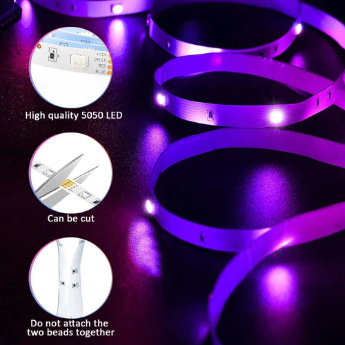 32.8FT (10Meters) with 300LEDs RGB Color Changing LED Strip Light WiFi APP Controlled Compatible with Alex Google Voice Controlled LED Strip Light Kit
