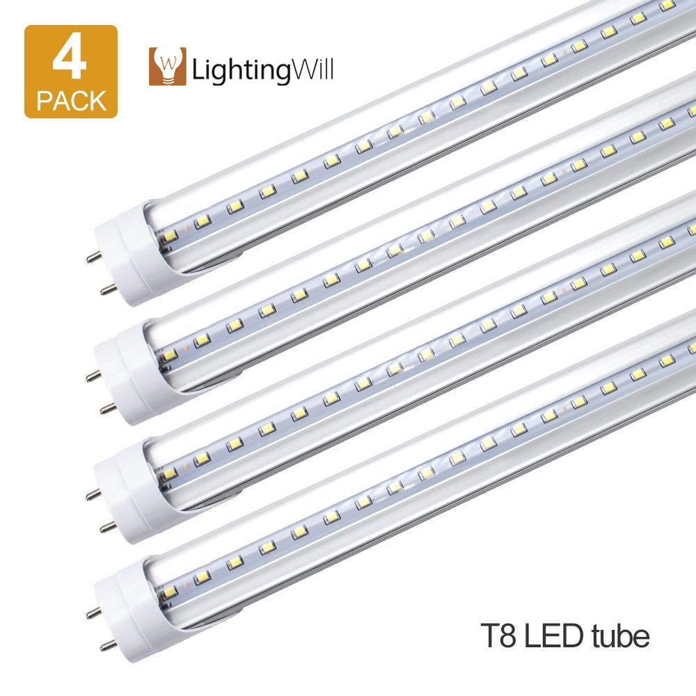 W LightingWill T8 LED Tube Light 2Ft Dual-End Powered Ballast Bypass AC85-265V Lighting Tube Fixtures