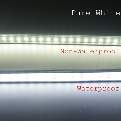 5-Pack 1.64ft/50cm DC 12V 6.5Watt 500LM-600LM 5630SMD Aluminum Shell Rigid Hard LED Strip Light 36LEDs Non-Waterproof or Waterproof LED Rigid Light Bar