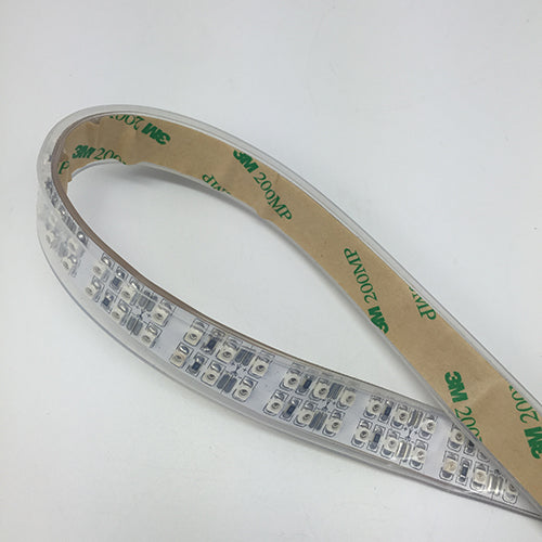 DC12V 5Meter/16.4ft 96W High Intensity Double Row SMD2835 1200LEDs 850nm 940nm IR InfraRed Flexible LED Strips White PCB 120LEDs 19.2W Per Meter for Multitouch Screen, Night Light Application