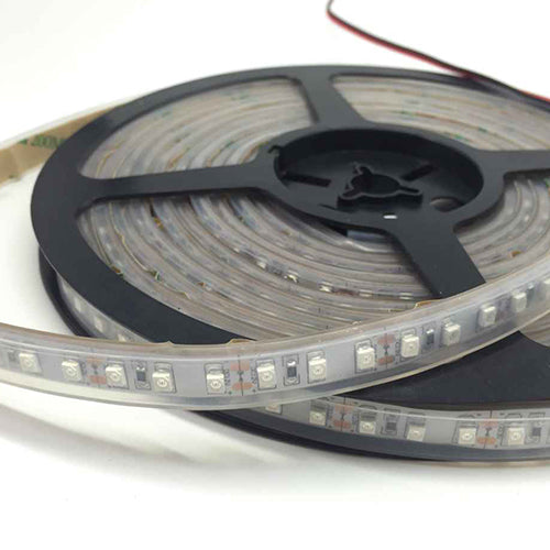 DC12V 5Meter/16.4ft 48W High Intensity Tri-Chip SMD2835 600LEDs 850nm 940nm IR InfraRed Flexible LED Strips White PCB 120LEDs 9.6W Per Meter for Multitouch Screen, Night Light Application