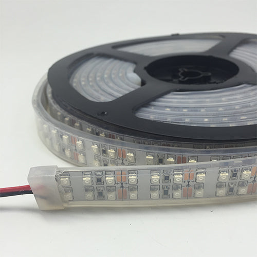 DC12V 5Meter/16.4ft 96W High Intensity Double Row SMD2835 1200LEDs 850nm 940nm IR InfraRed Flexible LED Strips White PCB 120LEDs 19.2W Per Meter for Multitouch Screen, Night Light Application