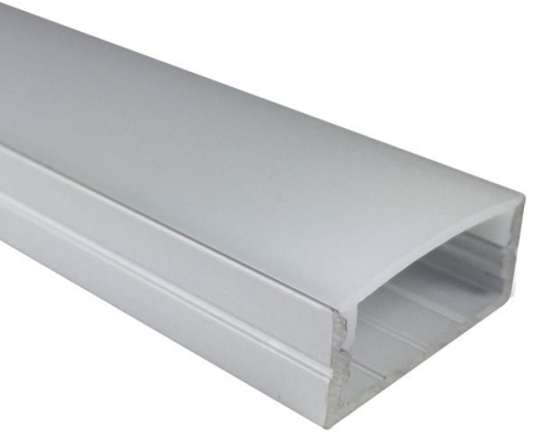 Silver U04 10x23mm U-Shape Internal Width 20mm LED Aluminum Channel System with Cover, End Caps and Mounting Clips Aluminum Extrusion for LED Strip Light Installations