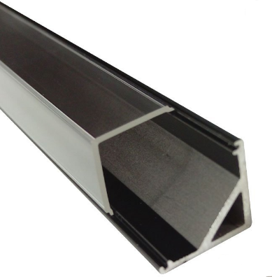 Black V01 16x16mm V-Shape Vertical Angle Cover Internal Width 12mm Corner Mounting LED Aluminum Channel with End Caps and Mounting Clips Aluminum Extrusion
