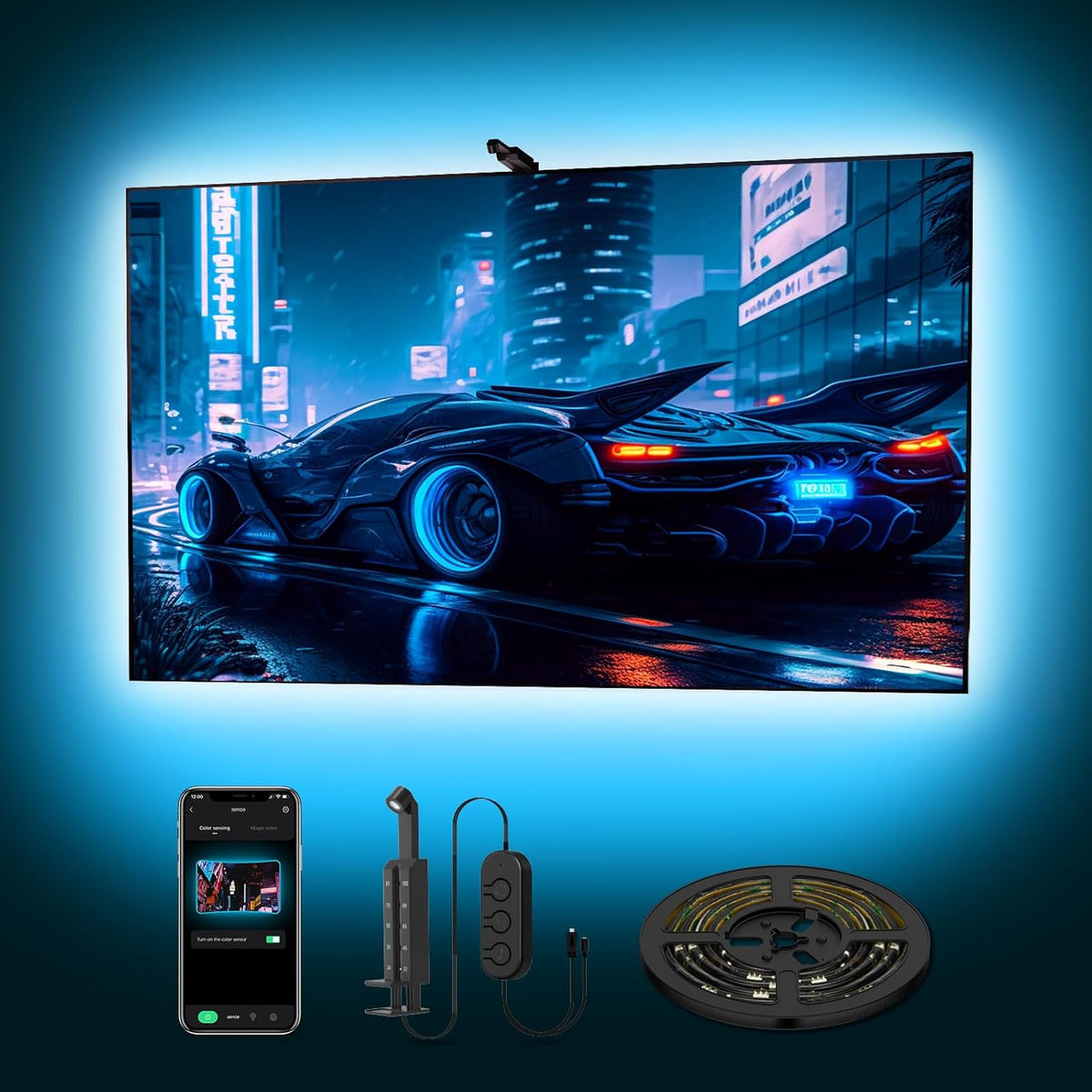 Smart LED TV Backlight sync with Screen, Music, Game.  Easy to install, flawless fit