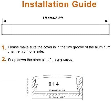 LightingWill 30-Pack U-Shape LED Aluminum Extrusion 6.56ft/2M Anodized Black Channel for <20mm Width SMD3528 5050 LED Strips Installation with Clear Cover, End Caps and Mounting Clips U04B30