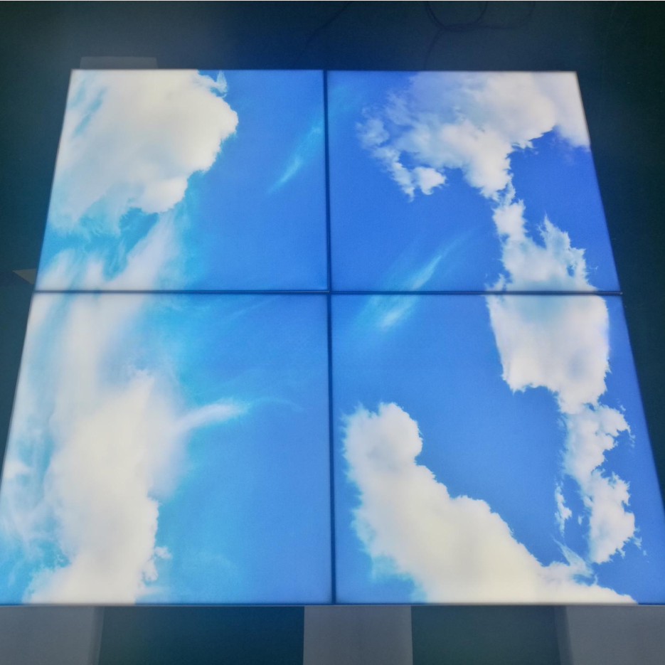5 PACK LED Skylight 1x4FT - 300*1200mm 36W 3060LM Blue Sky LED Flat Panel Light Framed For Ceiling Decoration