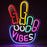 E1- Good Vibes Neon Sign, Dimmable Good Vibes Only Neon Signs Light with ON/OFF Switch, USB Powered Neon Signs for Wall Decor, Colorful Light Up LED signs for Bedroom Game Room Party Club Decor