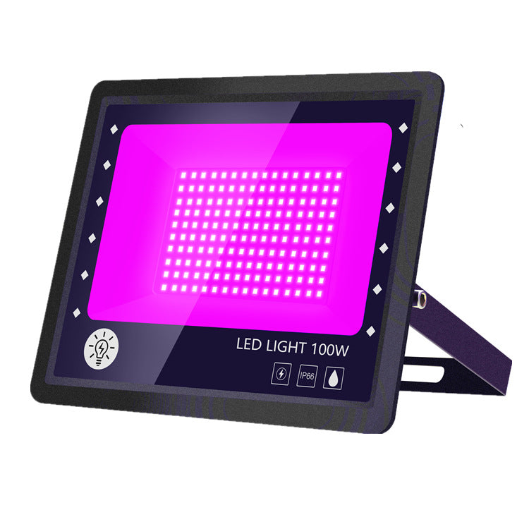 2 Pack Black Lights - 60W 385-400nm AC85-265V Upgraded LED Flood Light with Switch, Waterproof IP66 for Glow Party, Stage Lighting, Aquarium, Glow in The Dark, Body Paint, Fluorescent Poster, Neon Glow