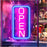 Open Signs 16"x 9"for Business, Adjustable Brightness Neon Open, Bright Electric Light Up Open Sign with 5V USB power for Bars, Stores, Coffee Shop, Hotel, Window, Outdoor.