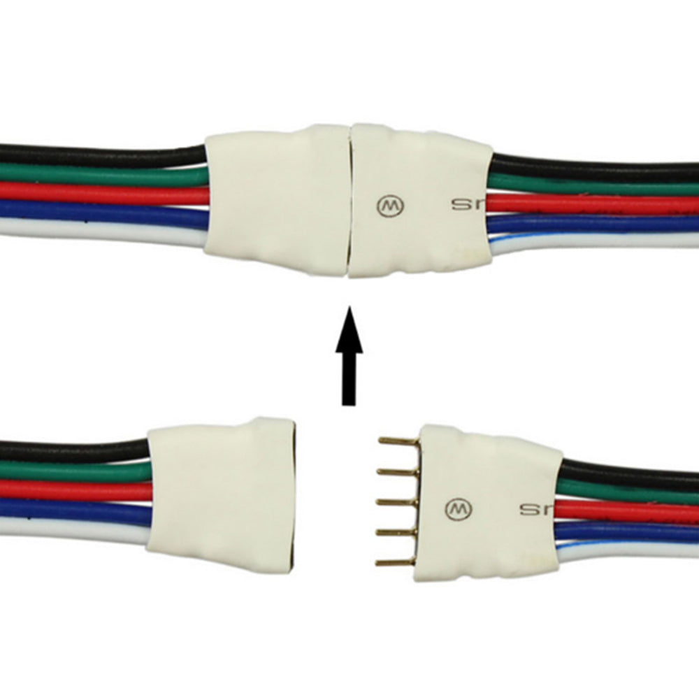 10pcs Pack (5Pair) 5pin RGBW/RGBWW LED Strip Connectors