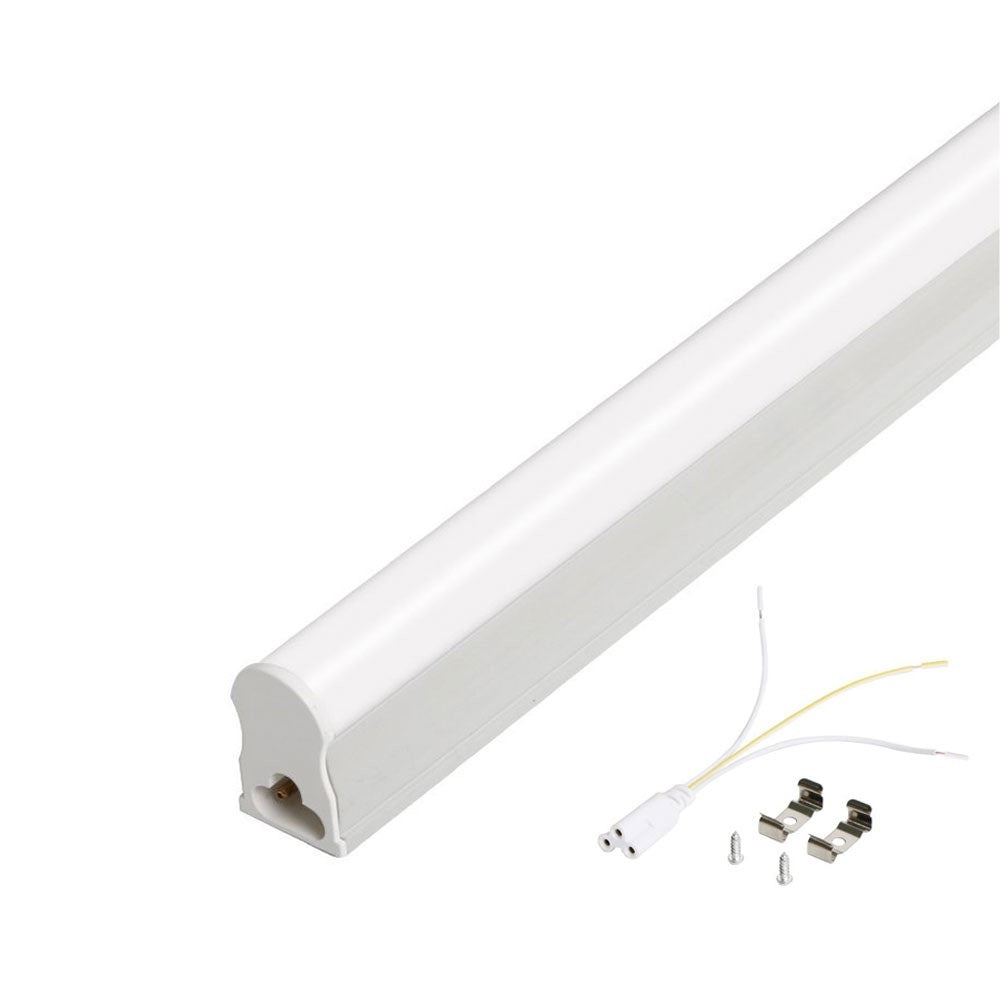 FREE SHIPPING 10Pcs Pack /2FT/3FT/4FT/5FT  Line Voltage AC T5 LED Tube Light Integrated with Aluminum Fixture and Milky White cover