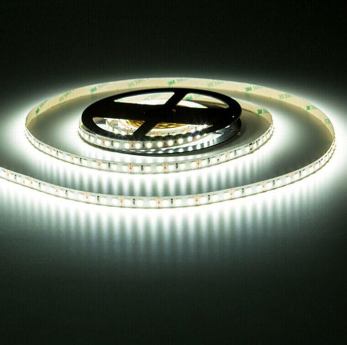 DC12V 84W 7A 5Meter (16.4Ft) SMD2835 600LEDs/Roll Color Rendering Index CRI80 Flexible LED Strips 1900LM/M 8mm Wide White PCB