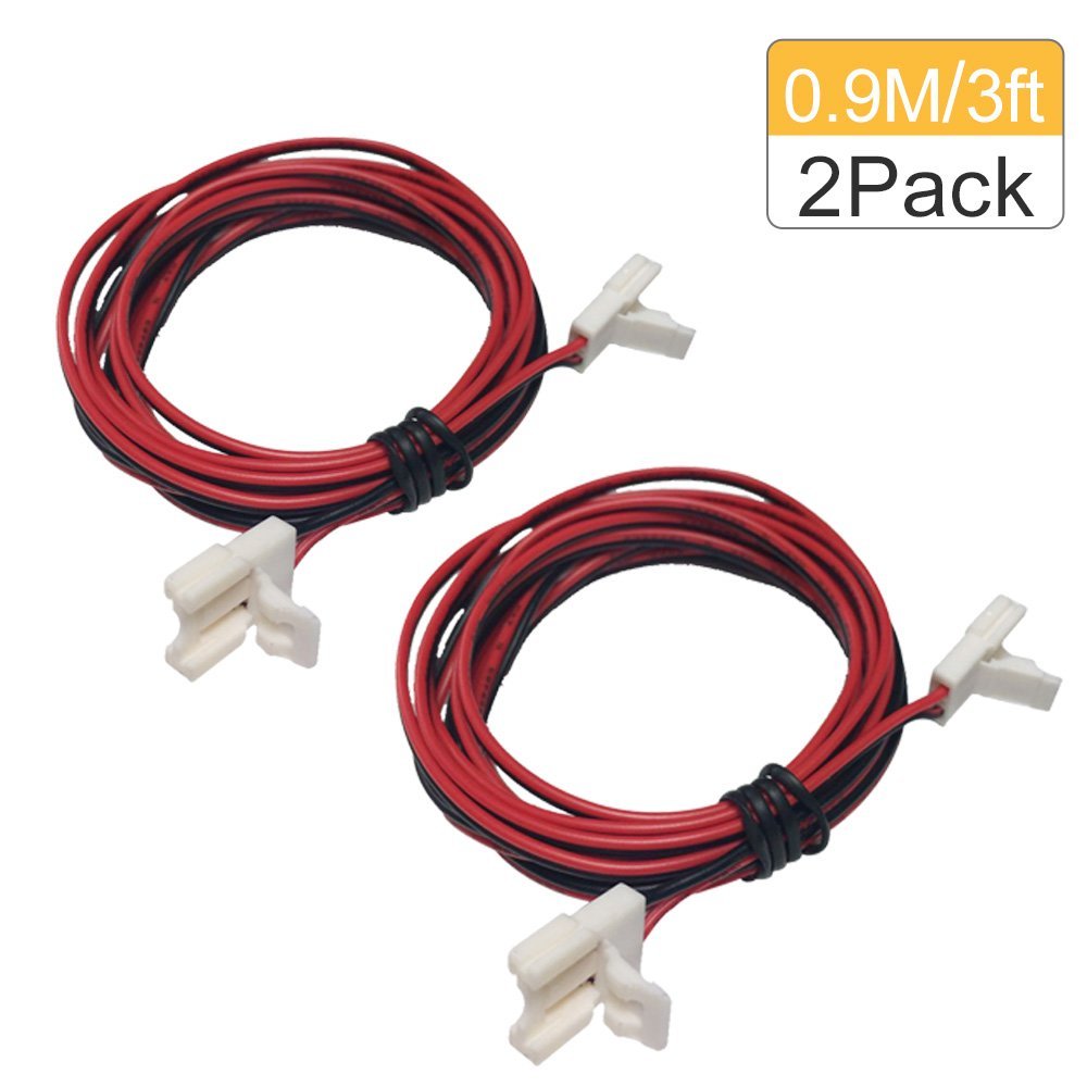 2 Pack (2016  Strip Connectors for 8mm Wide SMD 2835 Updated Version) Solderless Jumper Snap Down 2Conductor LED5 Single Color Flex LED Strips