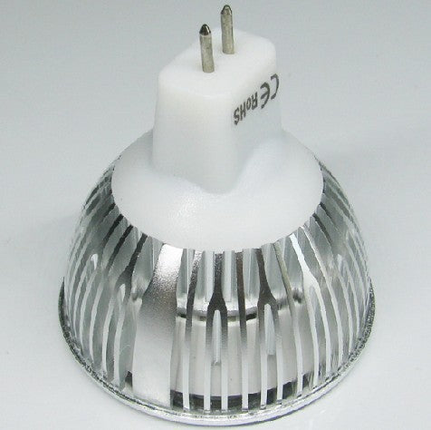 4Pack 3W(3x1W) 12V AC/DC LED Spotlight MR16 GU5.3 Bi-Pin Base Aluminum Housing 30° Beam Angle