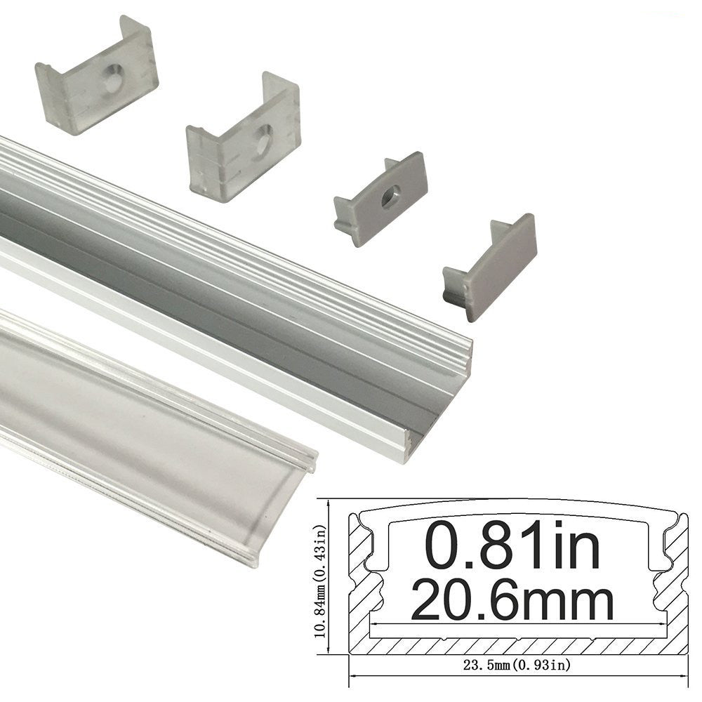 SLIM, Low Profile LED Aluminum Extrusion