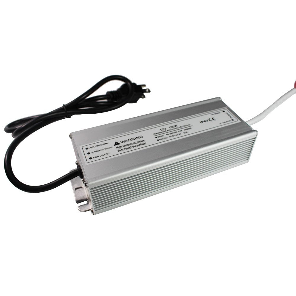 LightingWill Waterproof LED Power Supply Driver Transformer 100W