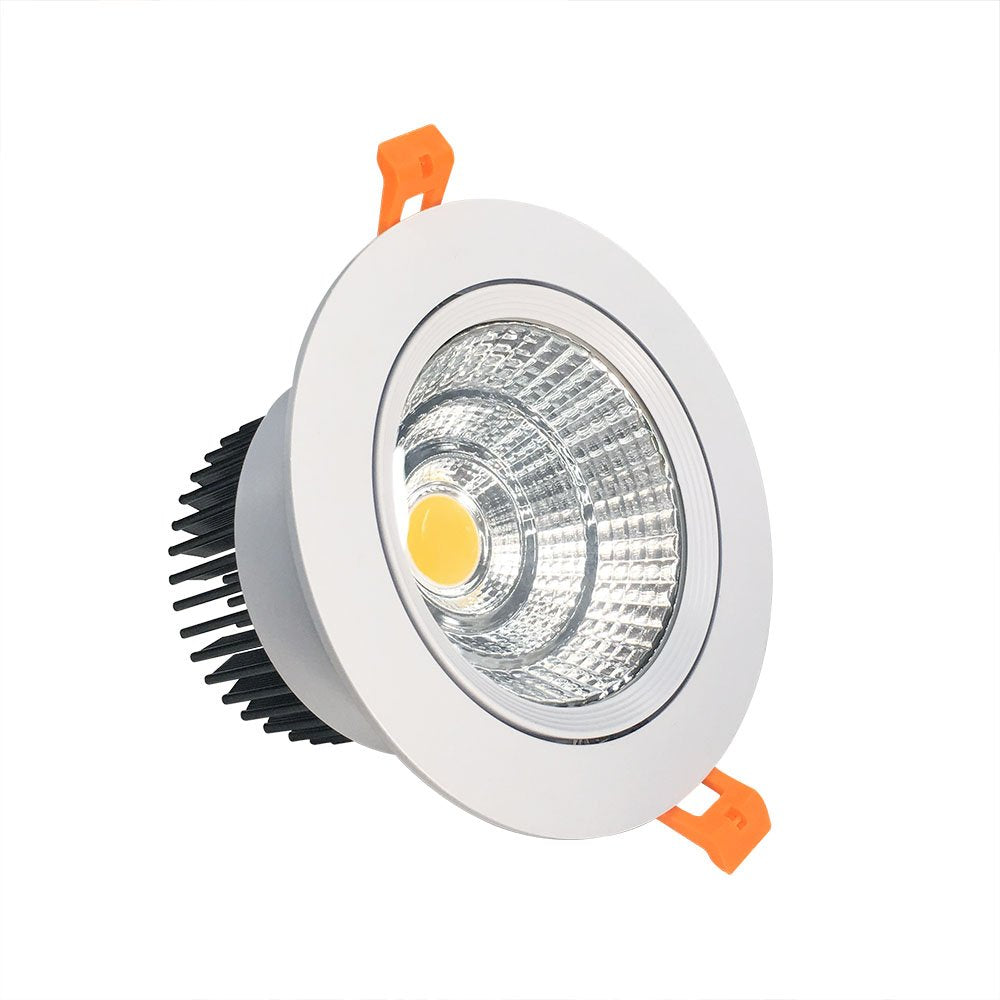 LED Downlight 16W Dimmable CRI80 COB Directional Recessed Ceiling Light Cut-out 4.5in (115mm) 60 Beam Angle 120W Halogen Bulbs Equivalent