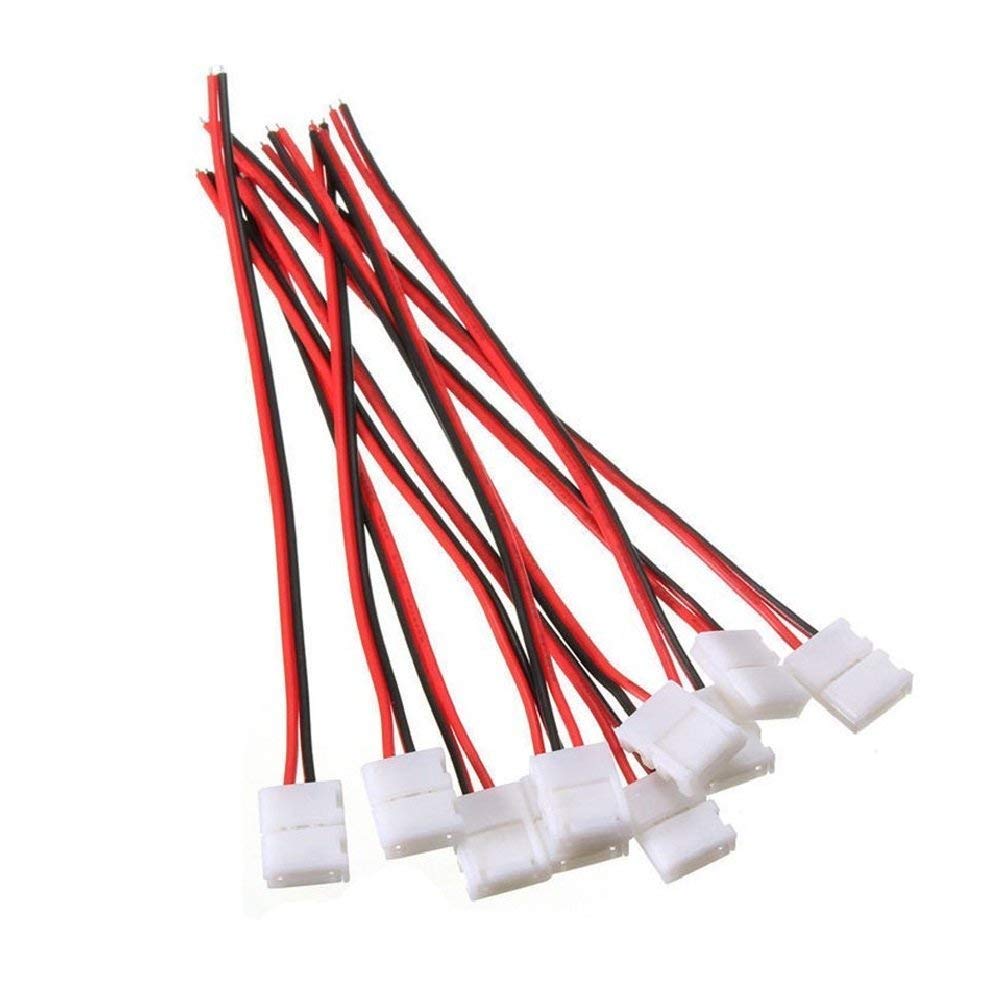 5pcs 2pin 18cm cable led strip connector 8mm/10mm led connector to USB  connector Free Welding