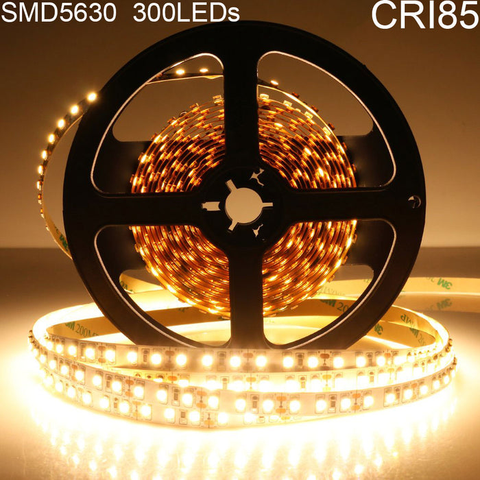 DC 12V Dimmable SAMSUNG SMD5630-300 Flexible LED Strips 60 LEDs Per Meter 10mm Width 1200lm Per Meter