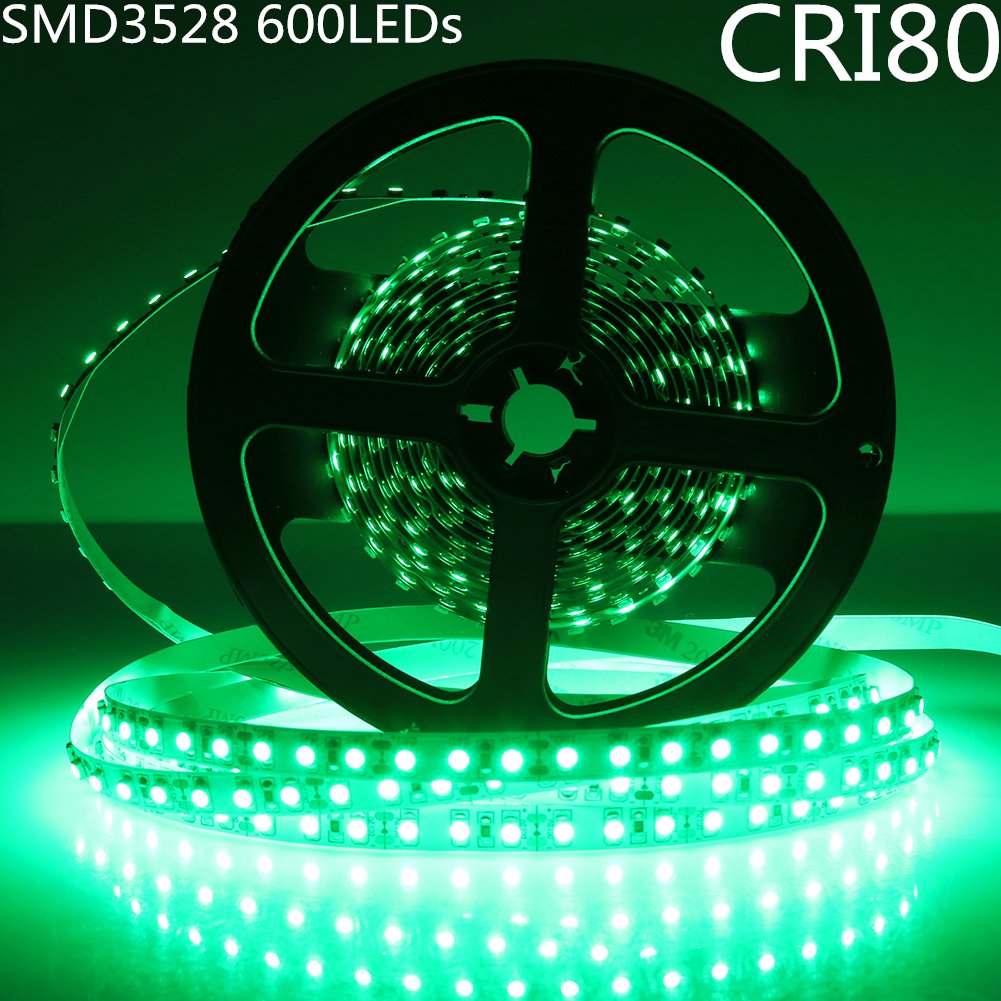 DC 12V Red/Blue/Green/Yellow Dimmable SMD3528-600 Flexible LED Strips 120 LEDs Per Meter 8mm Width 600lm Per Meter