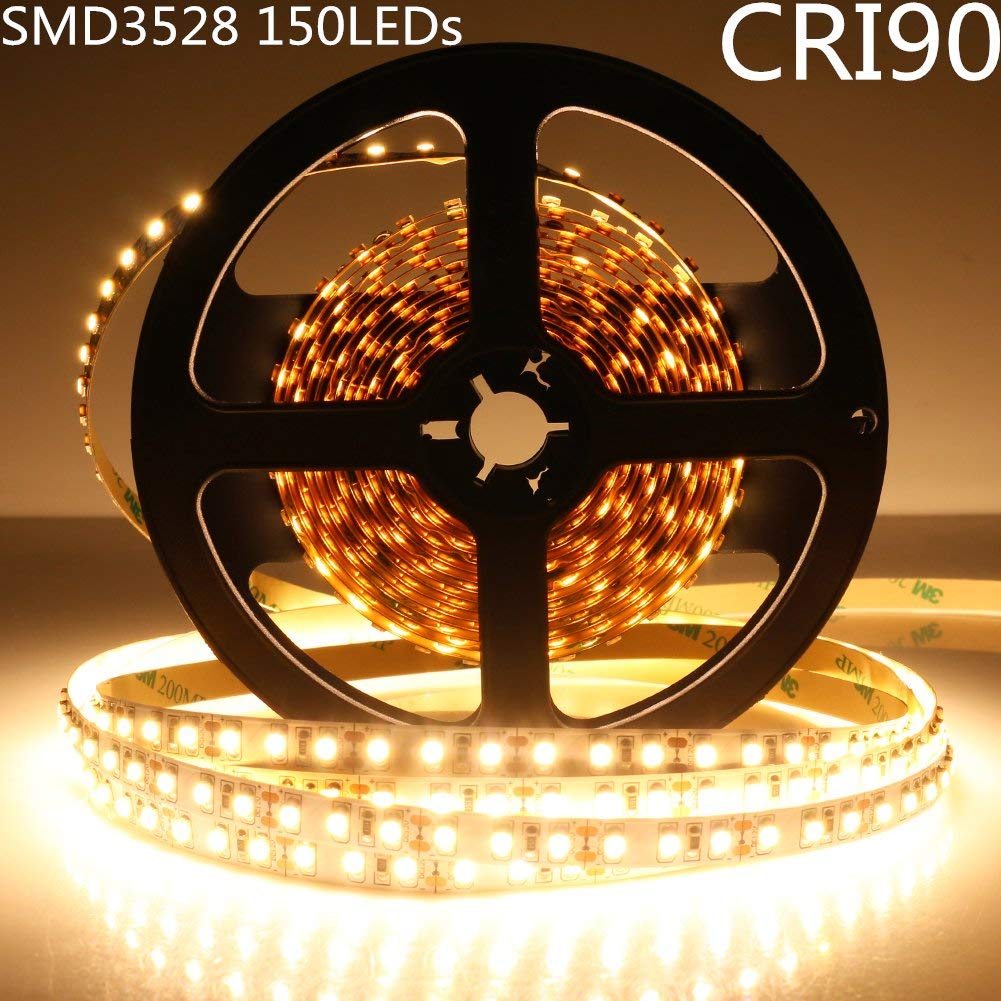 LED Strip Light CRI90 SMD3528 150LEDs DC 12V 5Meters per Roll
