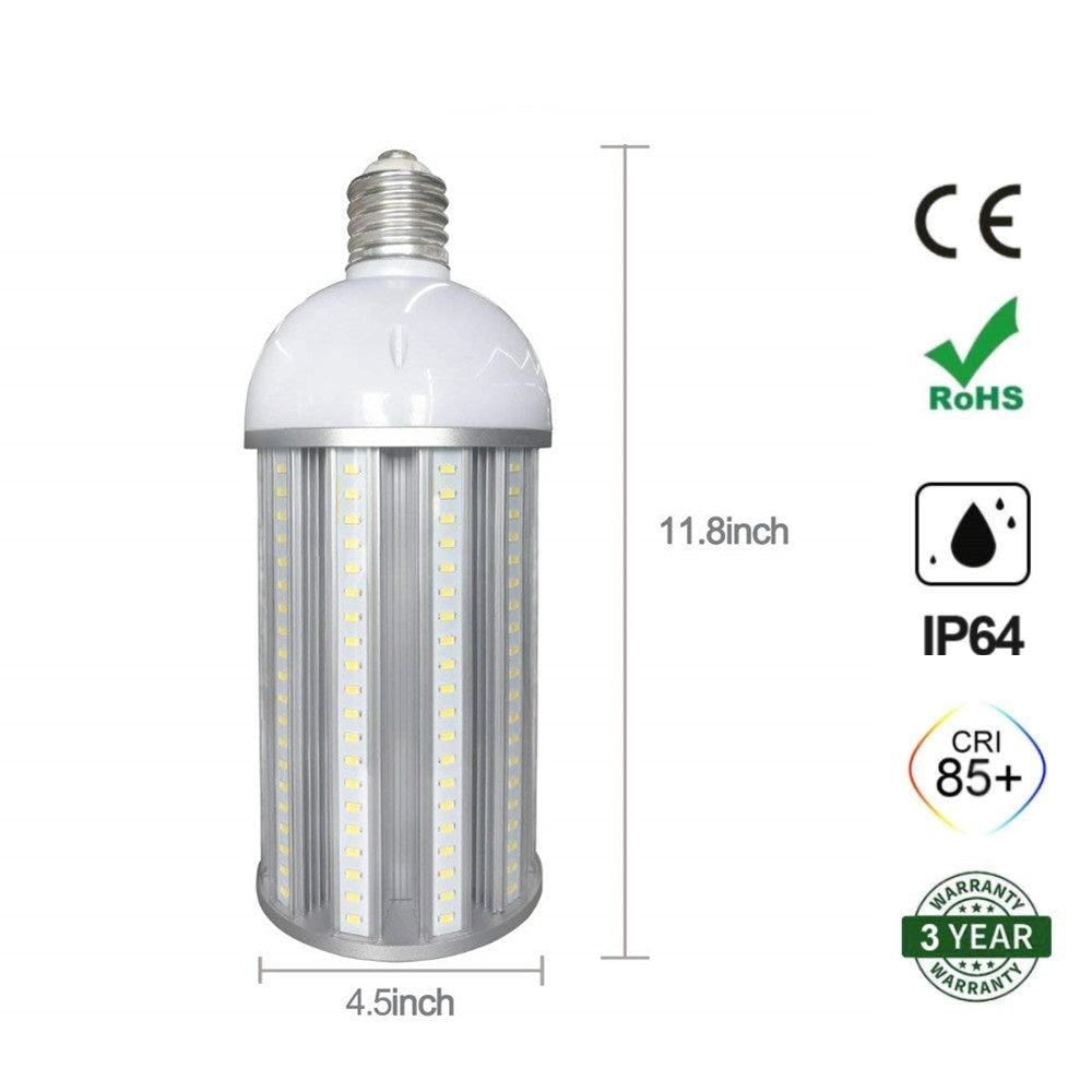 LightingWill LED Corn Light Bulb, E39 Medium Screw Base, Metal Halide Replacement for Indoor Outdoor Large Area Lighting, Street and Area Light, HID, Hp