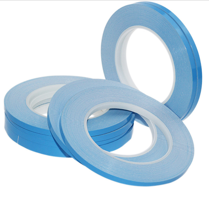 50M Roll 0.2mm Thick 2500g Viscous Force Heat Resisiting Blue Coating Double Sided Tape Adhesive Stronger Stick for LED Strip Lights