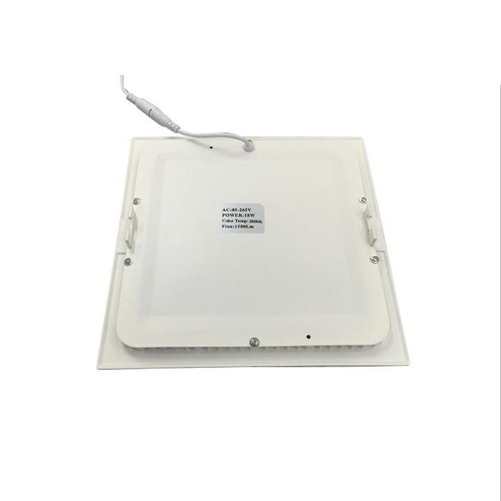White Trim LED Panel Light 10mm Thick Square Shape Low Profile Recessed Ceiling Panel Lamp 100-240V AC