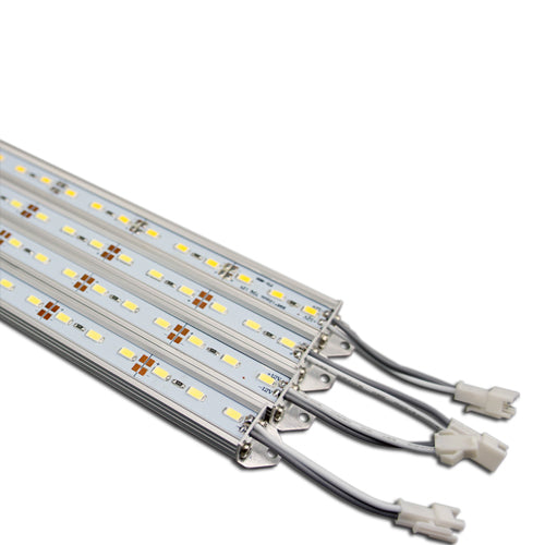 5-Pack 1.64ft/50cm DC 12V 6.5Watt 500LM-600LM 5630SMD Aluminum Shell Rigid Hard LED Strip Light 36LEDs Non-Waterproof or Waterproof LED Rigid Light Bar