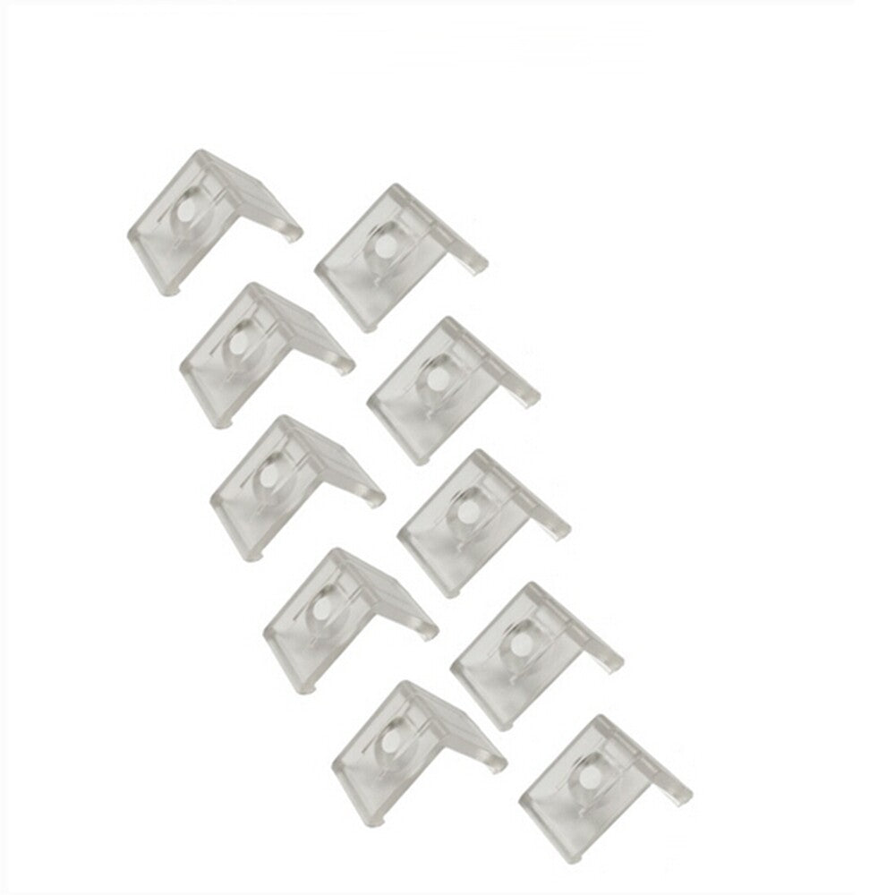 10pcs Clear Plastic U or V Mounting Clips for LightingWill U-Shape LED Strip Aluminum Channel (Fit Model U01, U02, U03, U04, U05, U06) or V-Shape LED Strip Aluminum Channel(Fit model V01, V02,V03)