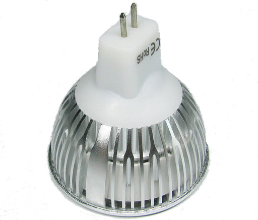 4Pack 3W(3x1W) 12V AC/DC LED Spotlight MR16 GU5.3 Bi-Pin Base Aluminum Housing 30° Beam Angle