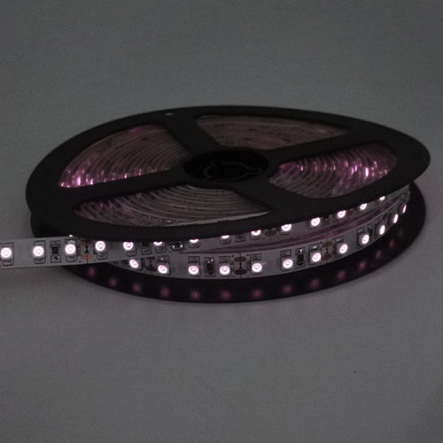 DC12V 5Meter/16.4ft 48W High Intensity Tri-Chip SMD2835 600LEDs 850nm 940nm IR InfraRed Flexible LED Strips White PCB 120LEDs 9.6W Per Meter for Multitouch Screen, Night Light Application