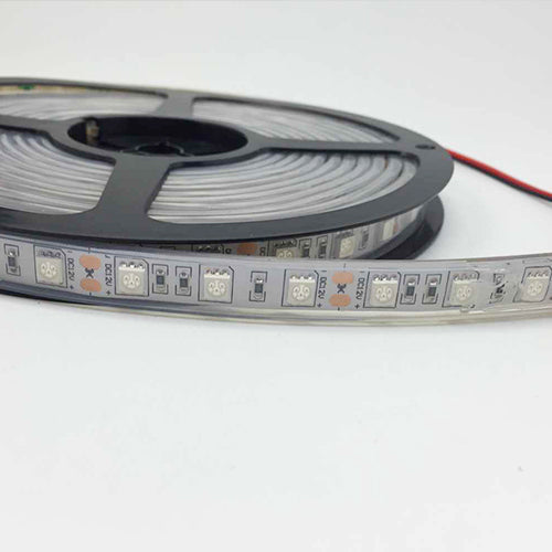 DC12V 5Meter/16.4ft 72W Tri-Chip SMD5050 300LEDs 850nm or 940nm IR InfraRed Flexible LED Strips White PCB 60LEDs 14.4W Per Meter for Multitouch Screen, Night Light Application