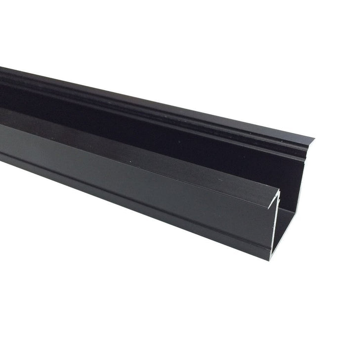 Black U05 36x24mm U-Shape Internal Width 20mm LED Aluminum Channel System with Cover, End Caps and Mounting Clips Aluminum Profile for LED Strip Light Spot Free Installations