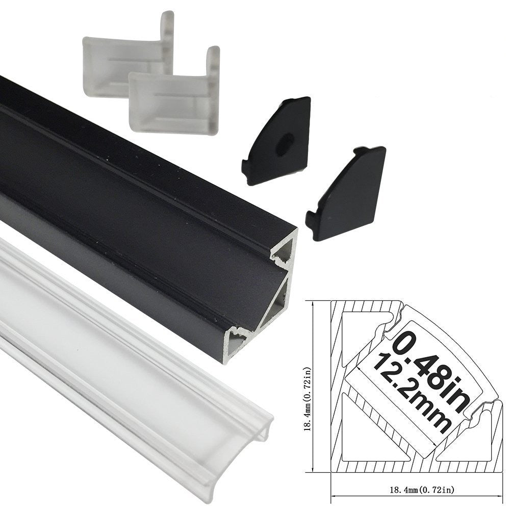 Corner Aluminum LED Strip Channel, Extrusion Profile