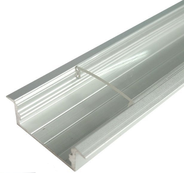Silver U04 10x23mm U-Shape Internal Width 20mm LED Aluminum Channel System with Cover, End Caps and Mounting Clips Aluminum Extrusion for LED Strip Light Installations